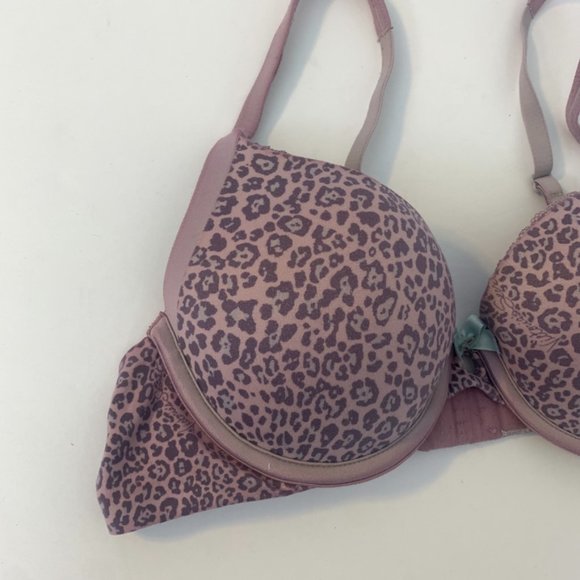 Victoria's Secret Mauve Leopard Print Body By Victoria Perfect Shape Bra - Picture 4 of 6